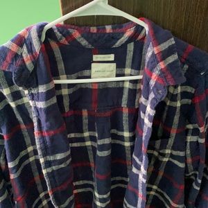 Navy plaid shirt